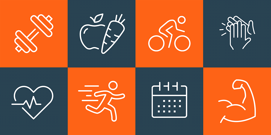 fitness icons grid