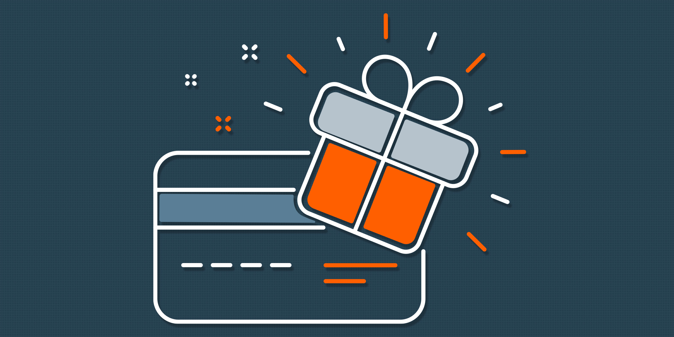 Credit Card Icon with Gift Box