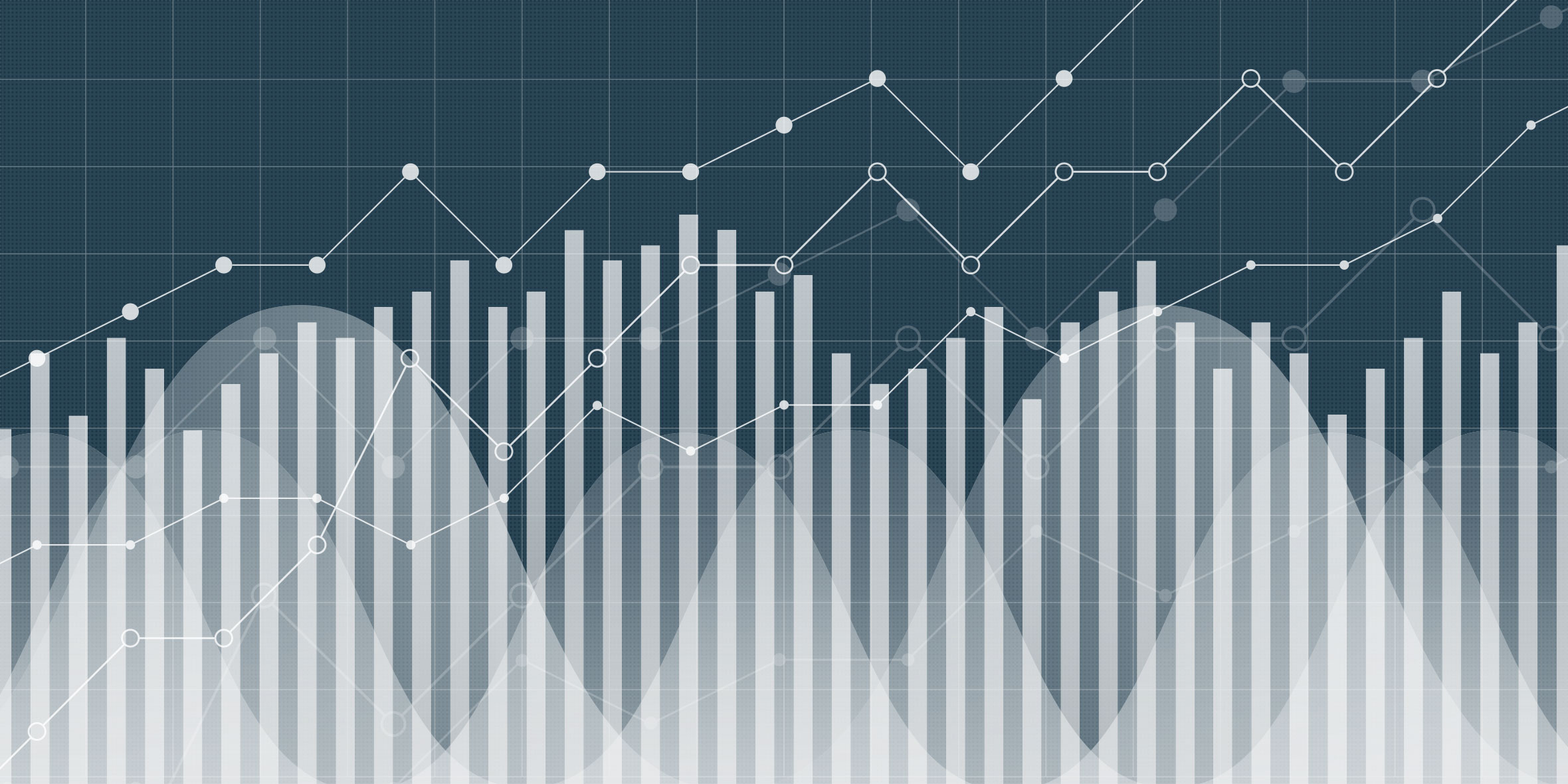 basic infographic showing lines moving up and down